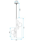 LAMPA SUFITOWA WISZĄCA APP1410-CP CZARNO/ZŁOTA 9