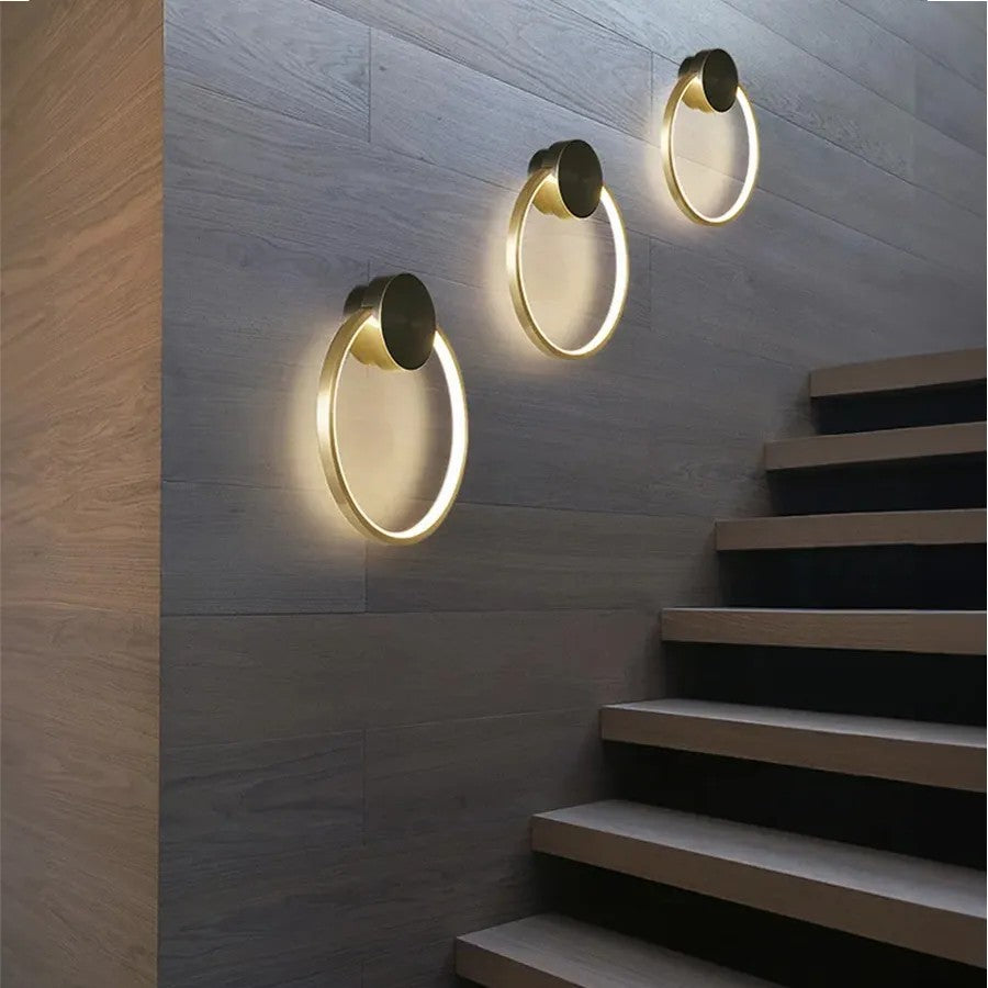 LAMPA ŚCIENNA KINKIET LED APP1385-CW OLD GOLD 30cm 9