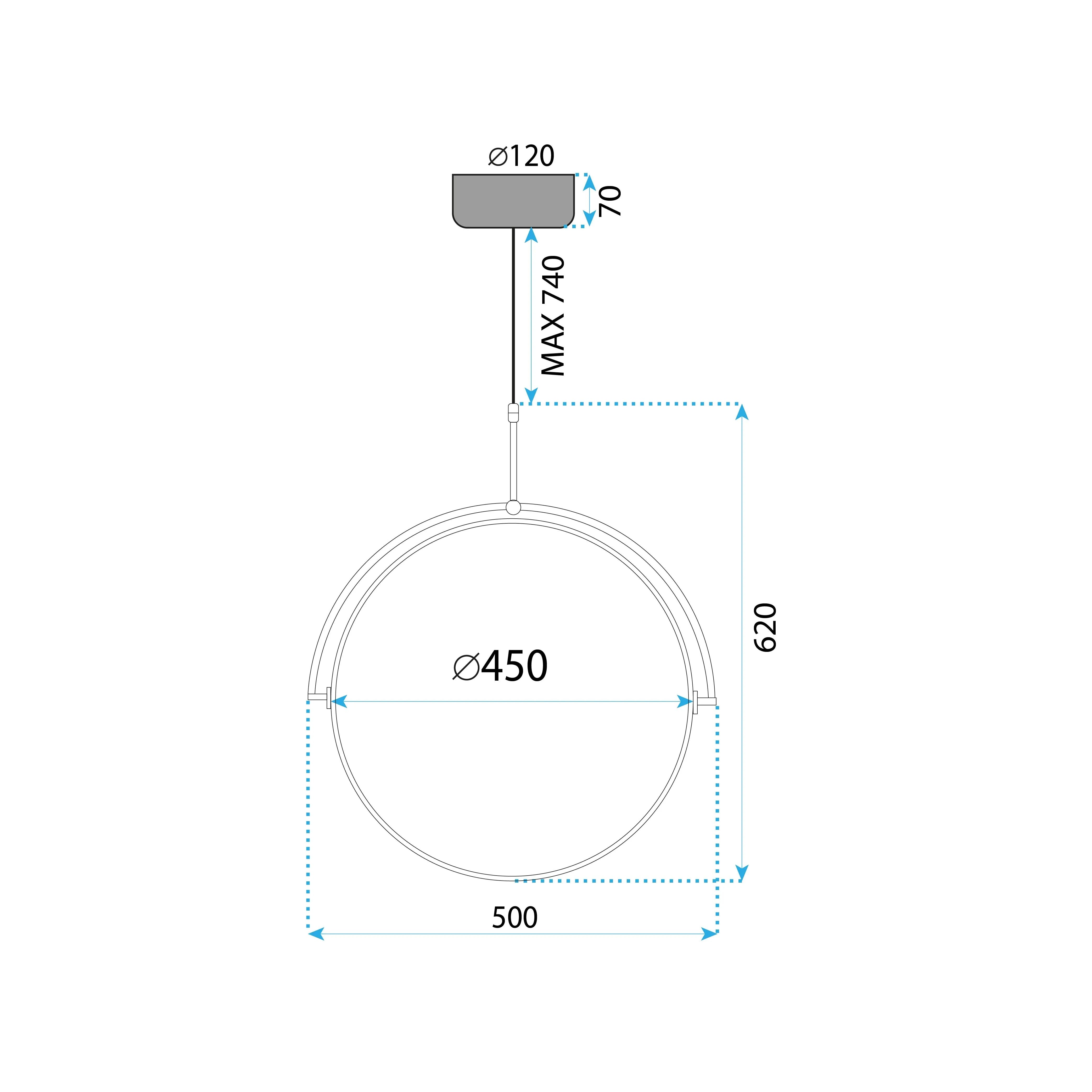 Lampa Wisząca LED APP1427-C 50cm 9