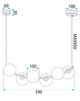 LAMPA SUFITOWA WISZĄCA G133-6CP Złota 9