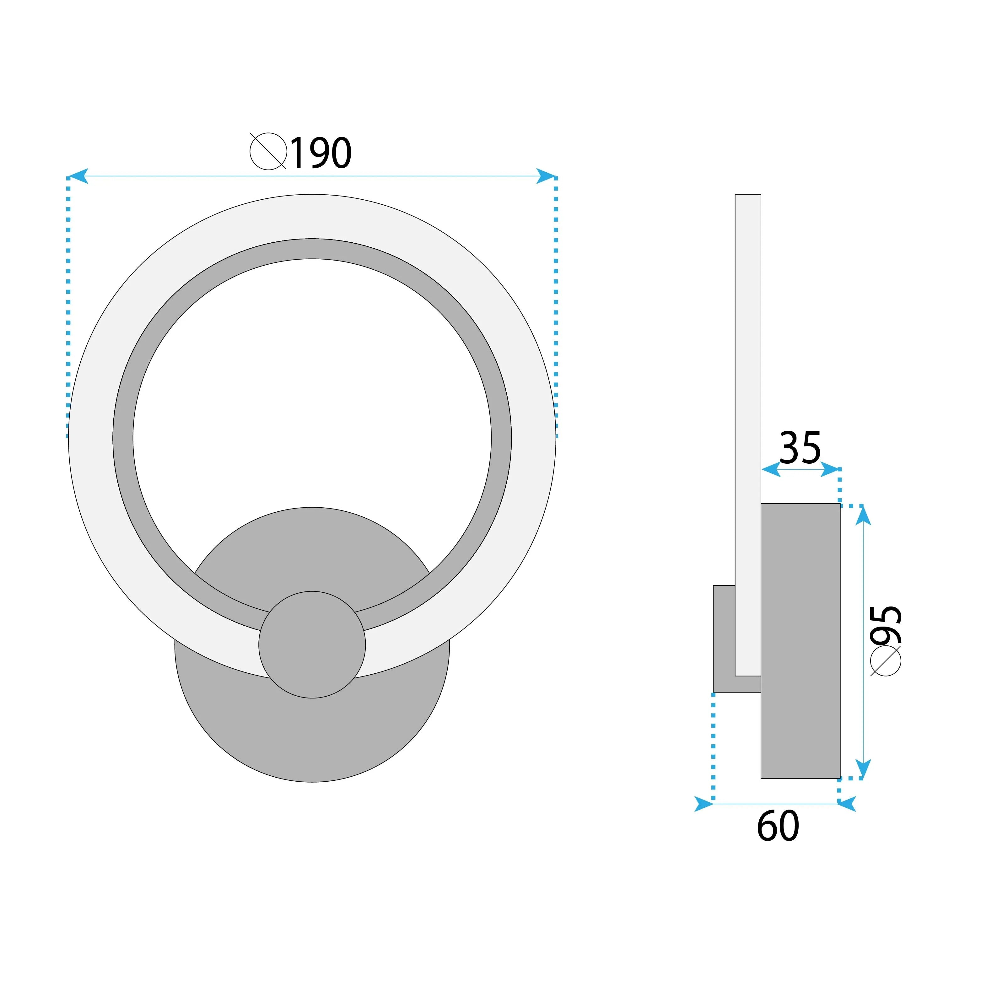 KINKIET ŚCIENNY LED LHJ067-W CHROM 9