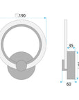 KINKIET ŚCIENNY LED LHJ067-W CHROM 9
