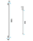 KINKIET ŚCIENNY LED LHJ064-W 100cm CZARNY 9