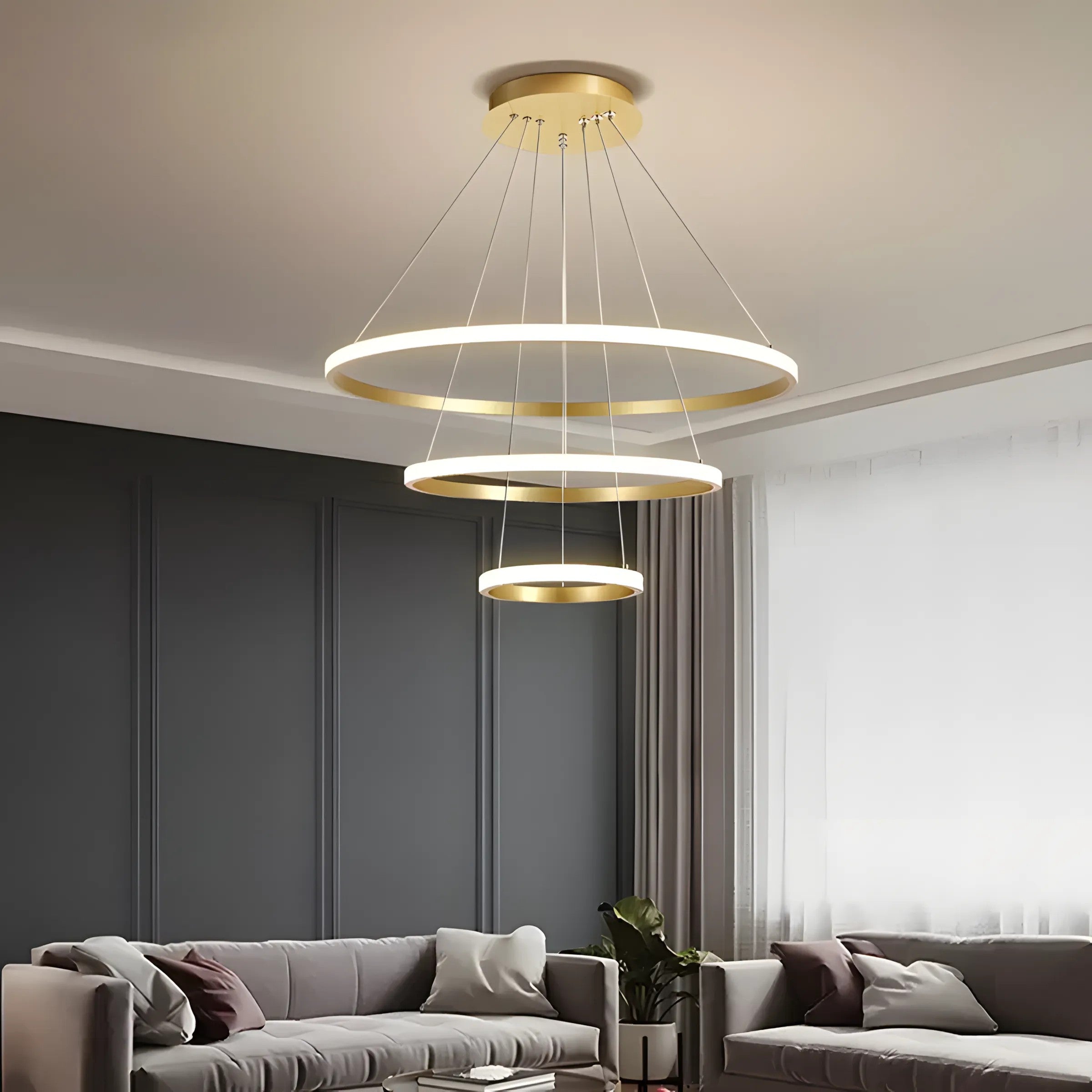 Lampa Wisząca LHJ010-CP4 BRUSH GOLD 9