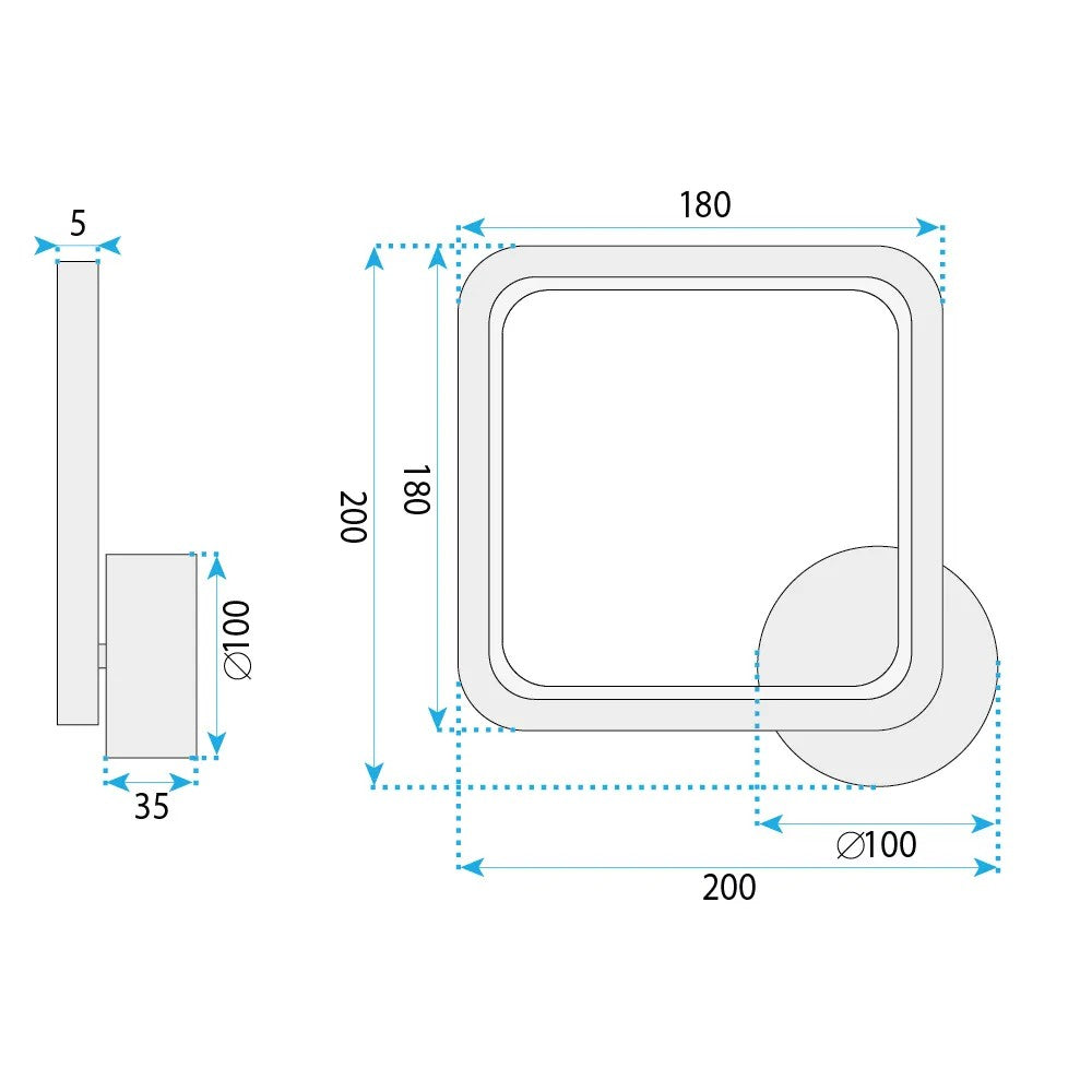 Kinkiet Ścienny LED LHJ125-W Chrom 9