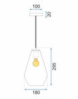 Lampa Sufitowa Szklana APP438-1CP 9