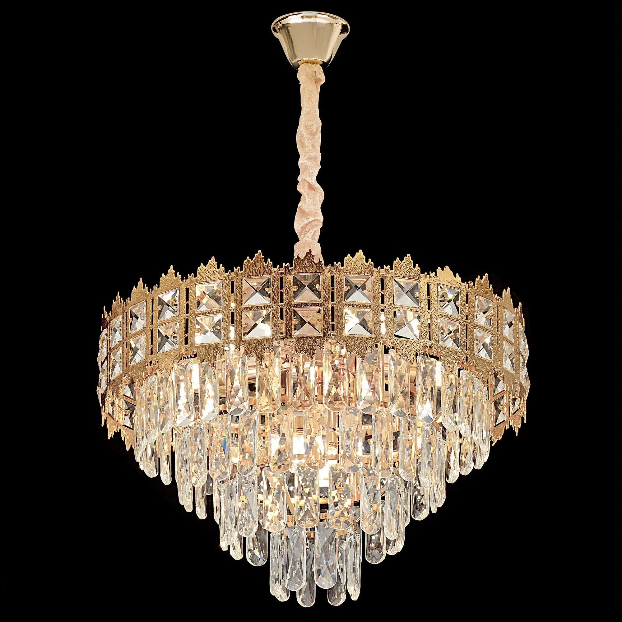 Lampa Wisząca Z Kryształami G049-CP 60CM 9