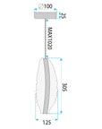 LAMPA SUFITOWA WISZĄCA LED G141-CP ZŁOTA 9