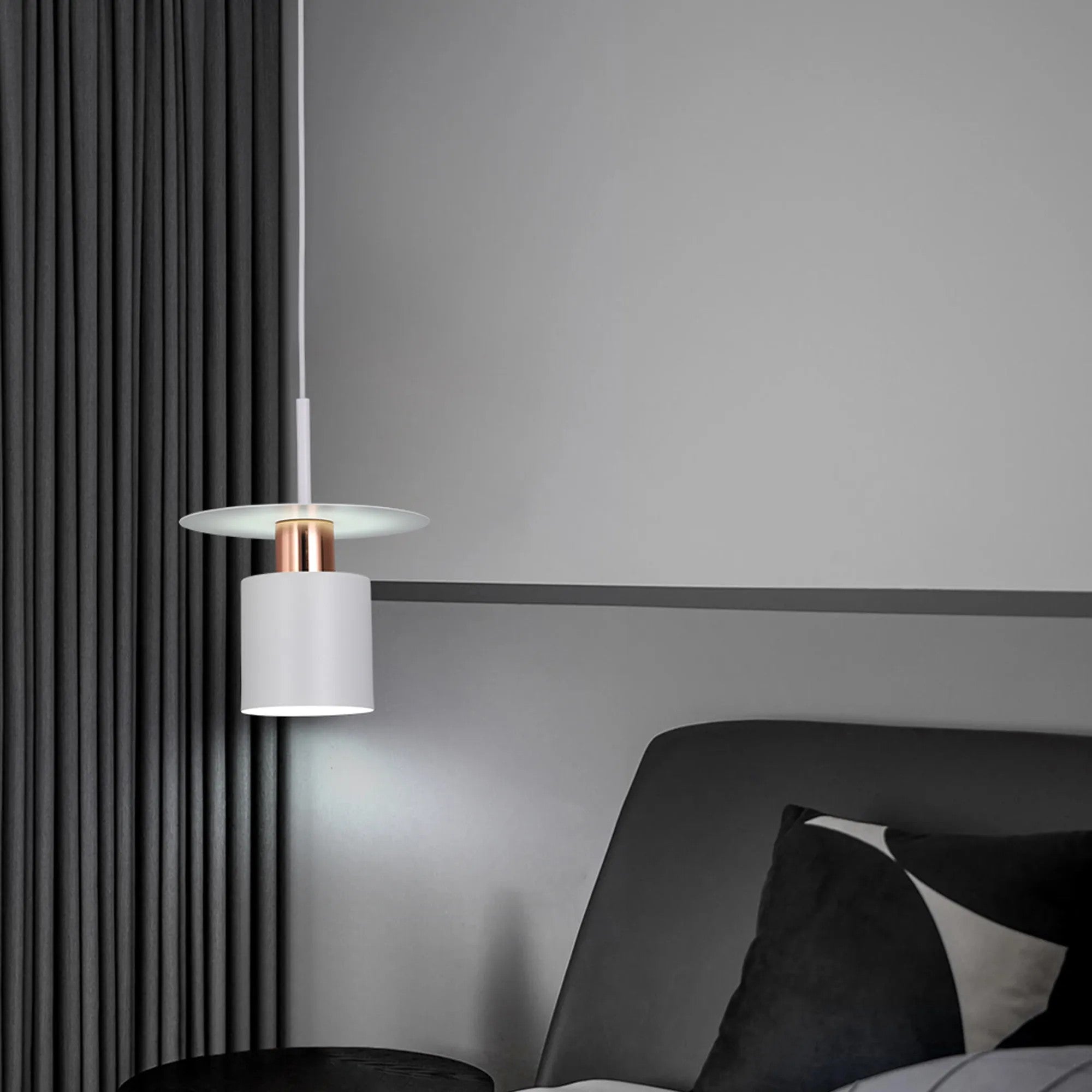 Lampa Wisząca APP1146-1CP Biało Różowe Złoto 9