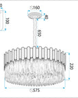 Lampa Sufitowa Wisząca APP1747-8CP 60 Cm Złota 9