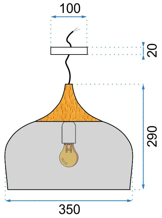 Lampa Sufitowa Wisząca Pojedyncza Bari Szara APP182-1CP 9