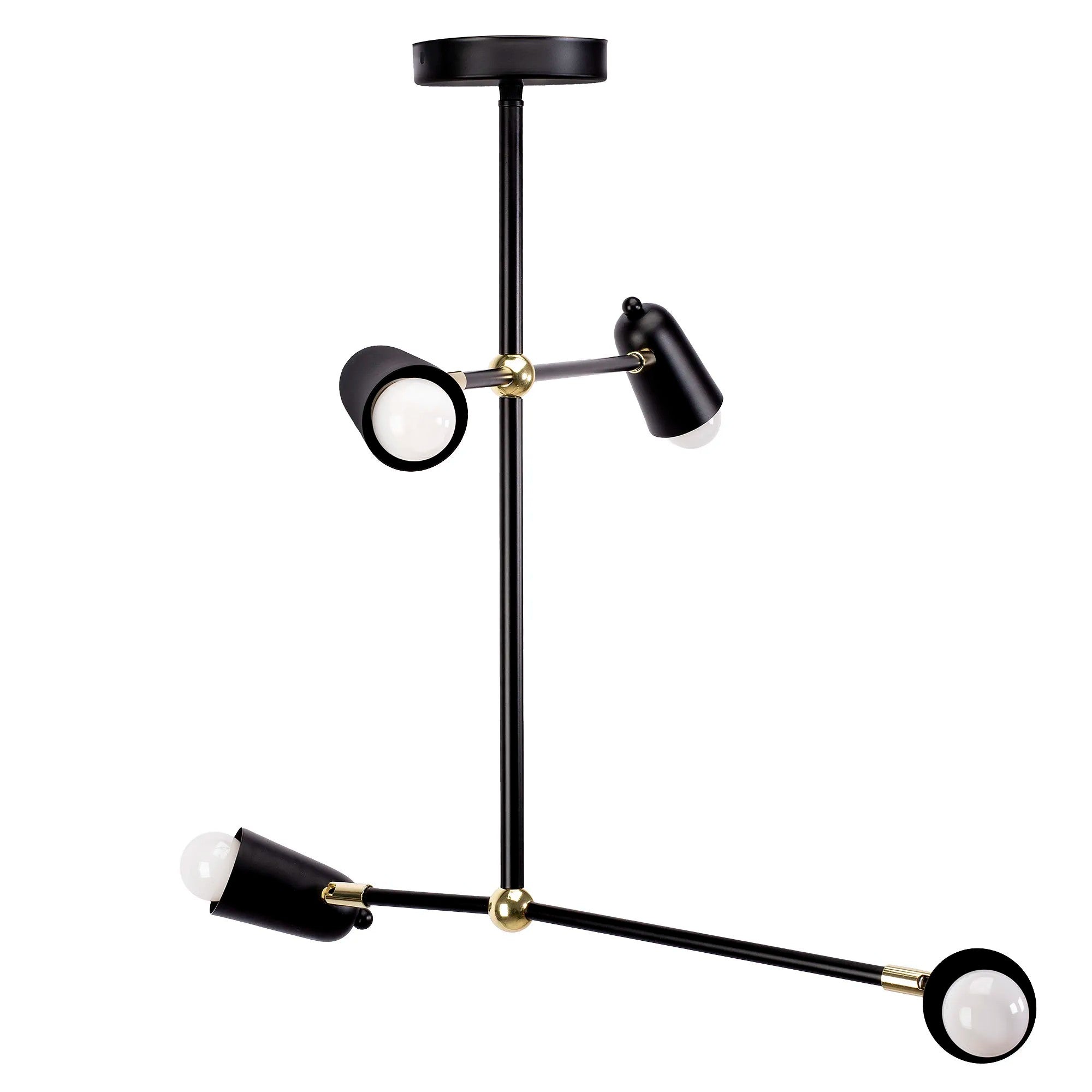 Lampa Wisząca 4-ramienna APP1708-4CP CZARNA + ZŁOTO 9