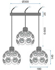 LAMPA WISZĄCA KULA KRYSZTAŁ APP209-3CPR 9