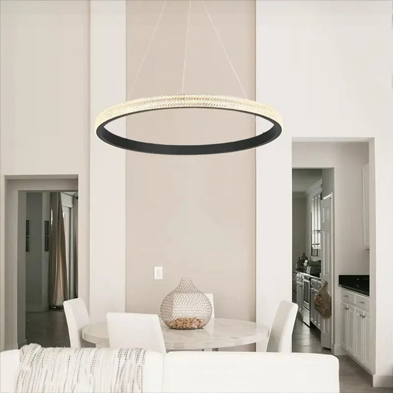 LAMPA SUFITOWA WISZĄCA LED APP1512-CP Black 9