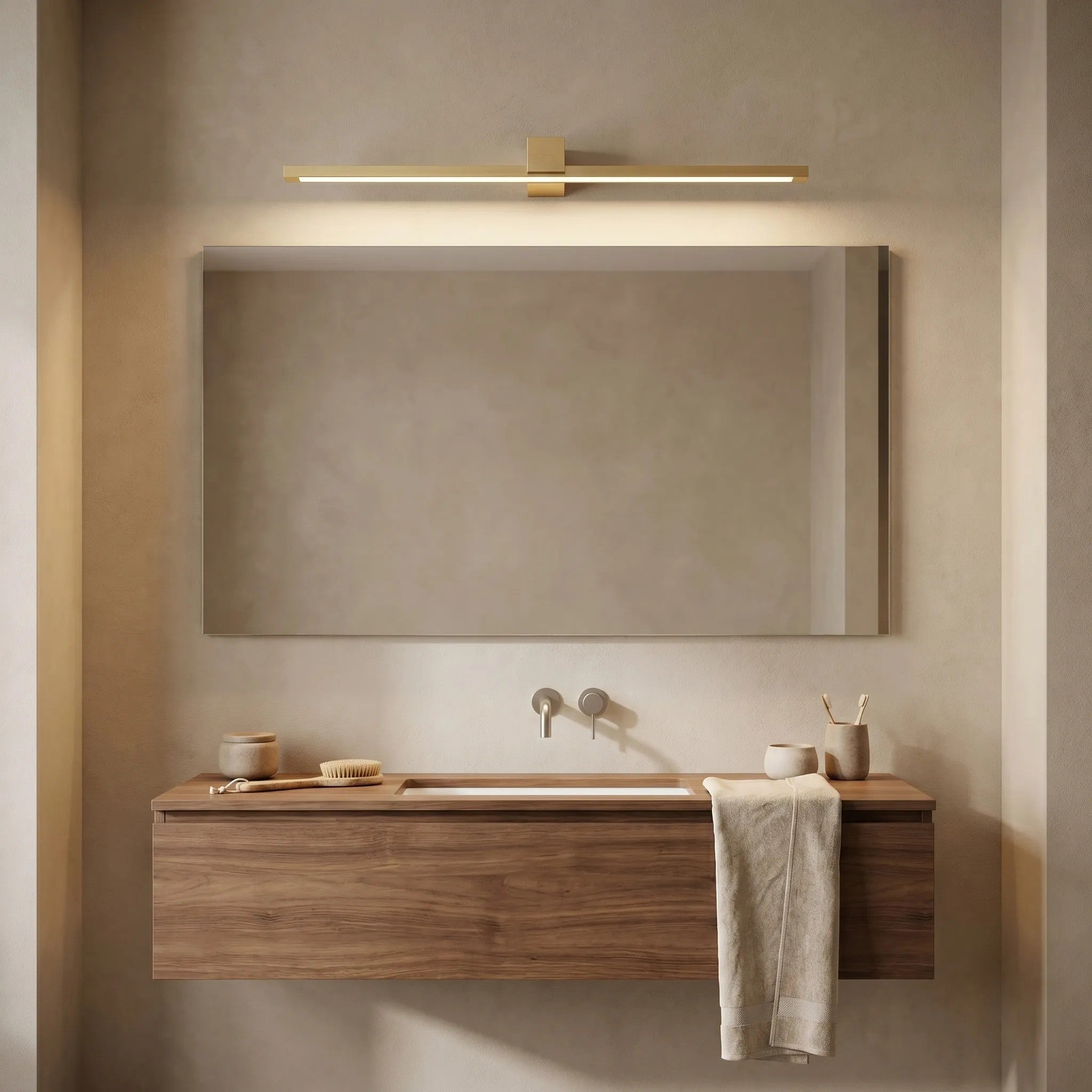 Kinkiet Łazienkowy LED SWE048-1W 80 Cm Złoty Szczotkowany 9