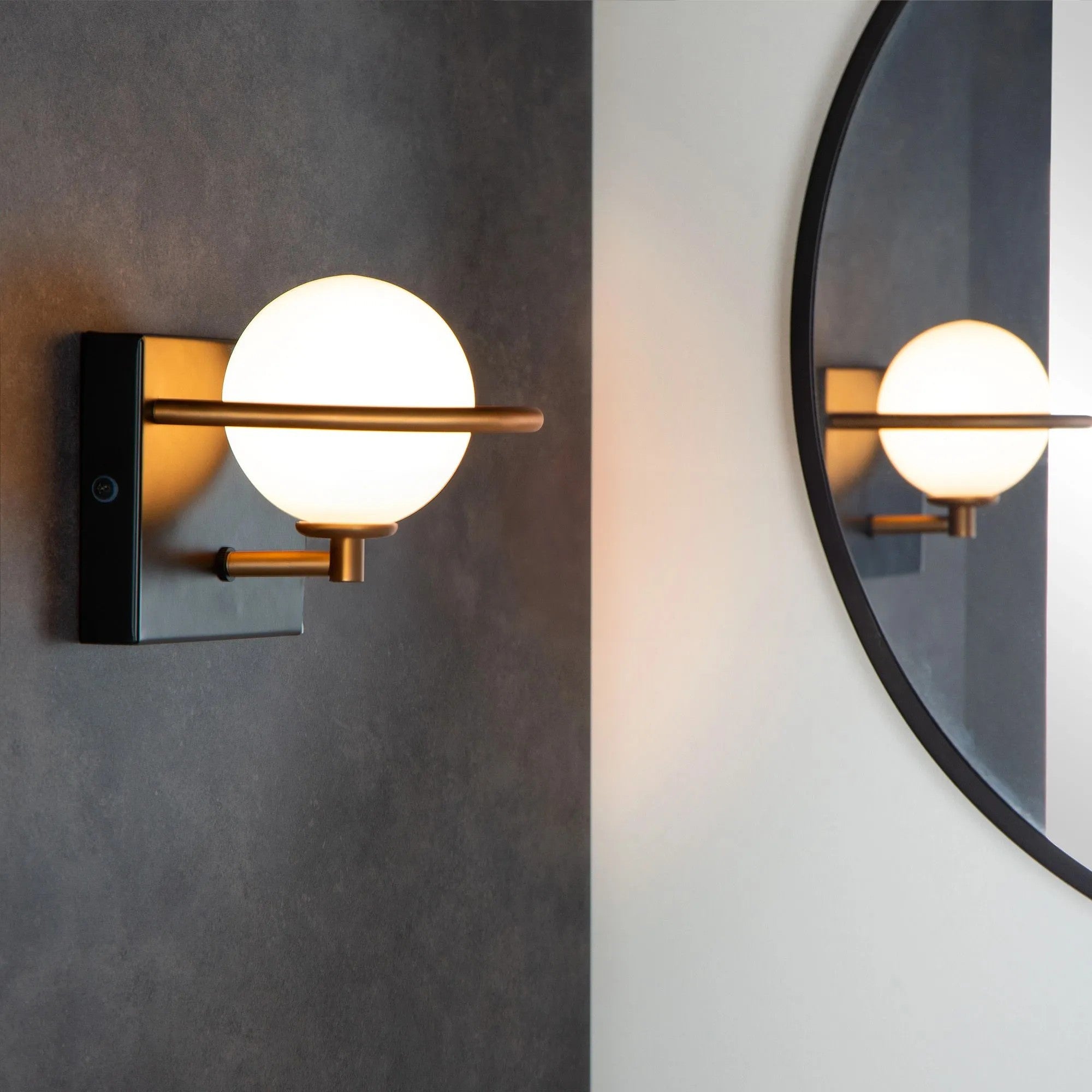 LAMPA ŚCIENNA KINKIET APP1300-1W Czarno Złota 9