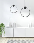 LAMPA SUFITOWA WISZĄCA LED APP1398-CP BLACK 50cm 9