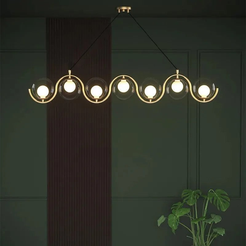 LAMPA SUFITOWA WISZĄCA APP1441-7CP Złota 9