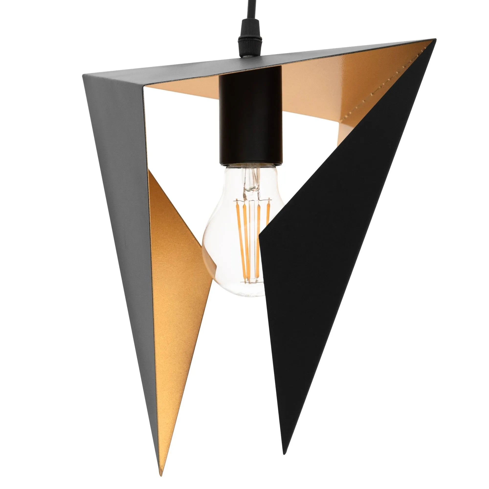 LAMPA SUFITOWA TRÓJKĄTNA GEOMETRYCZNA APP253-1CP CZARNA 9