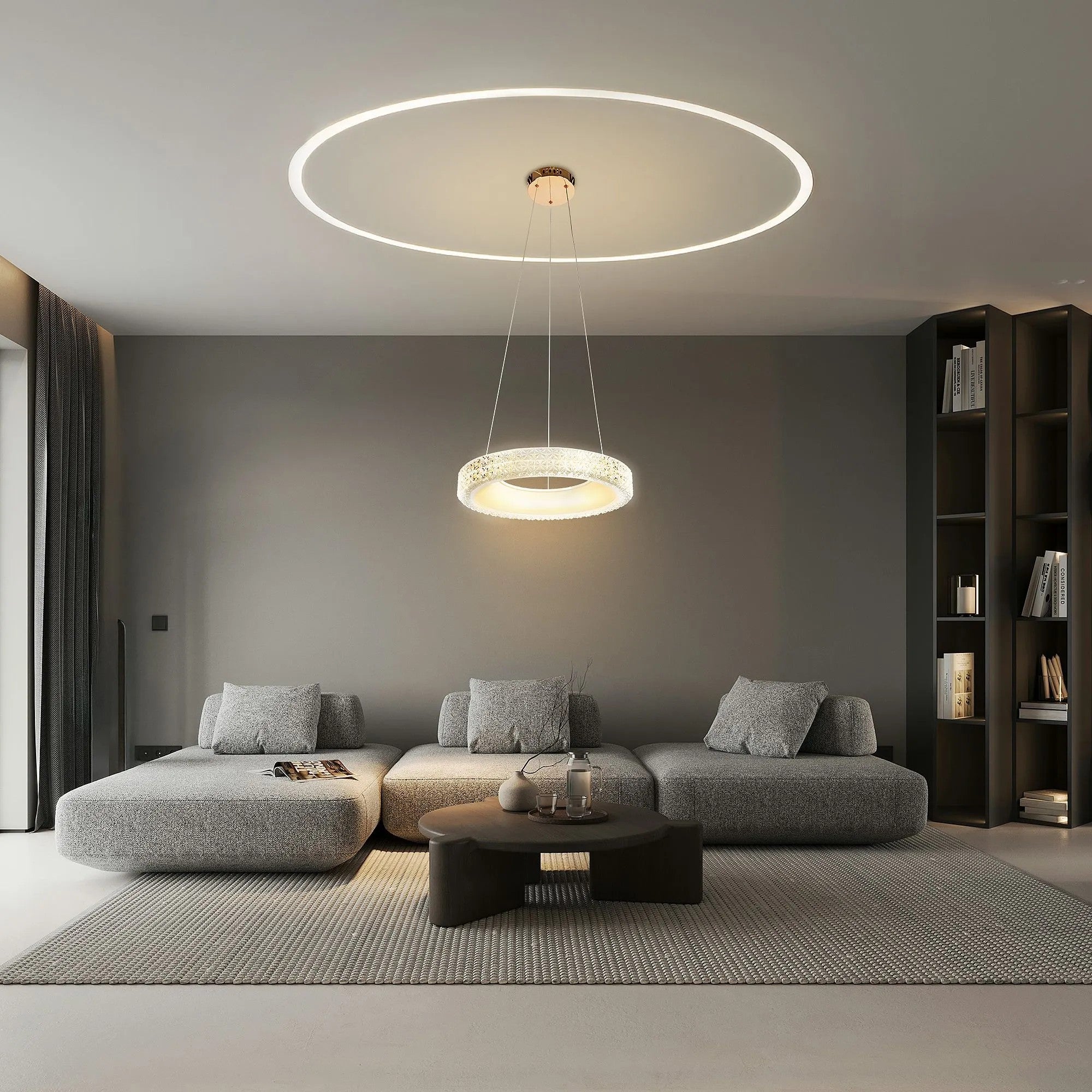 LAMPA WISZĄCA LED MS001-CP Różowe Złoto 40cm 9