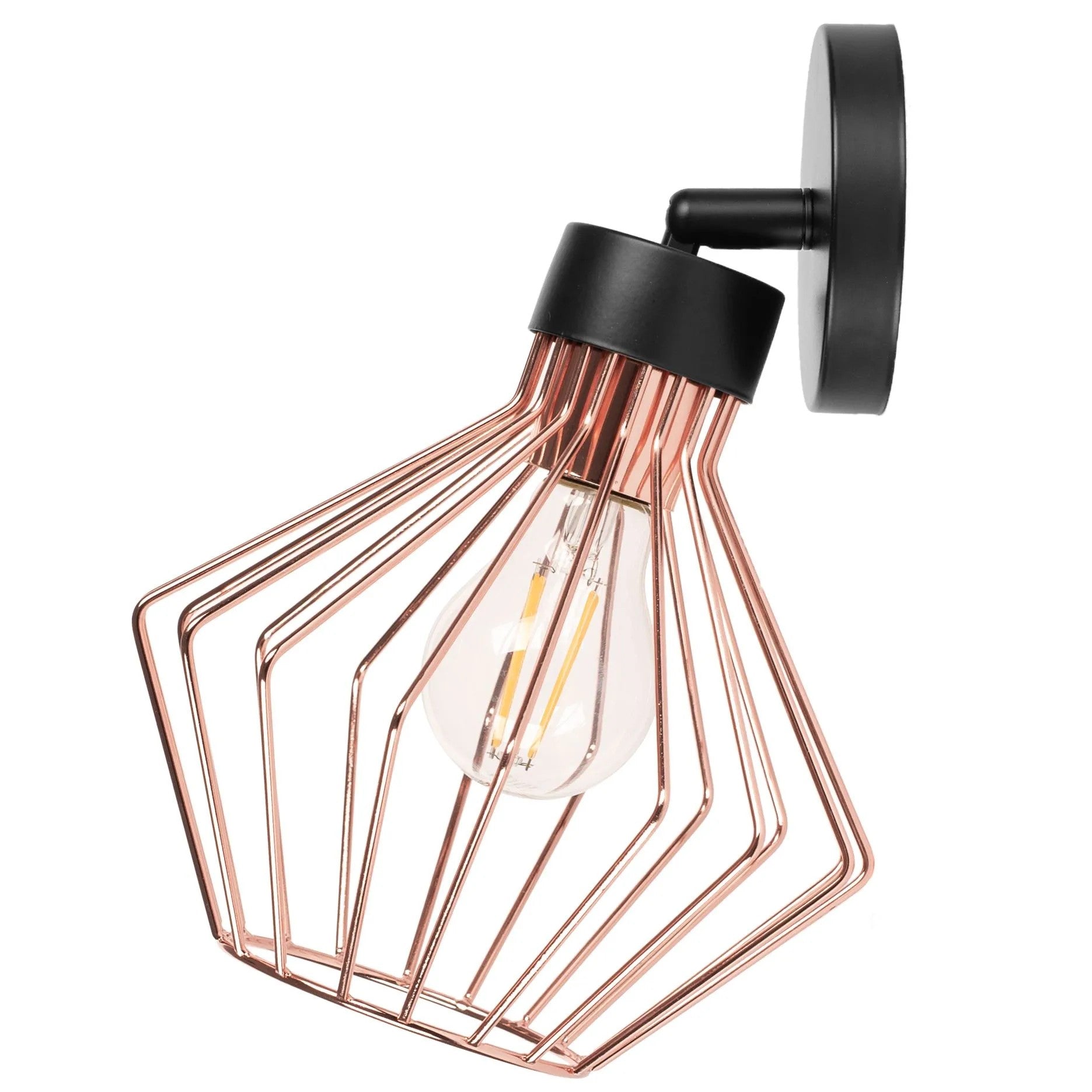 Lampa Kinkiet Ścienny Metalowy Loft APP534-1W Różowe Złoto 9