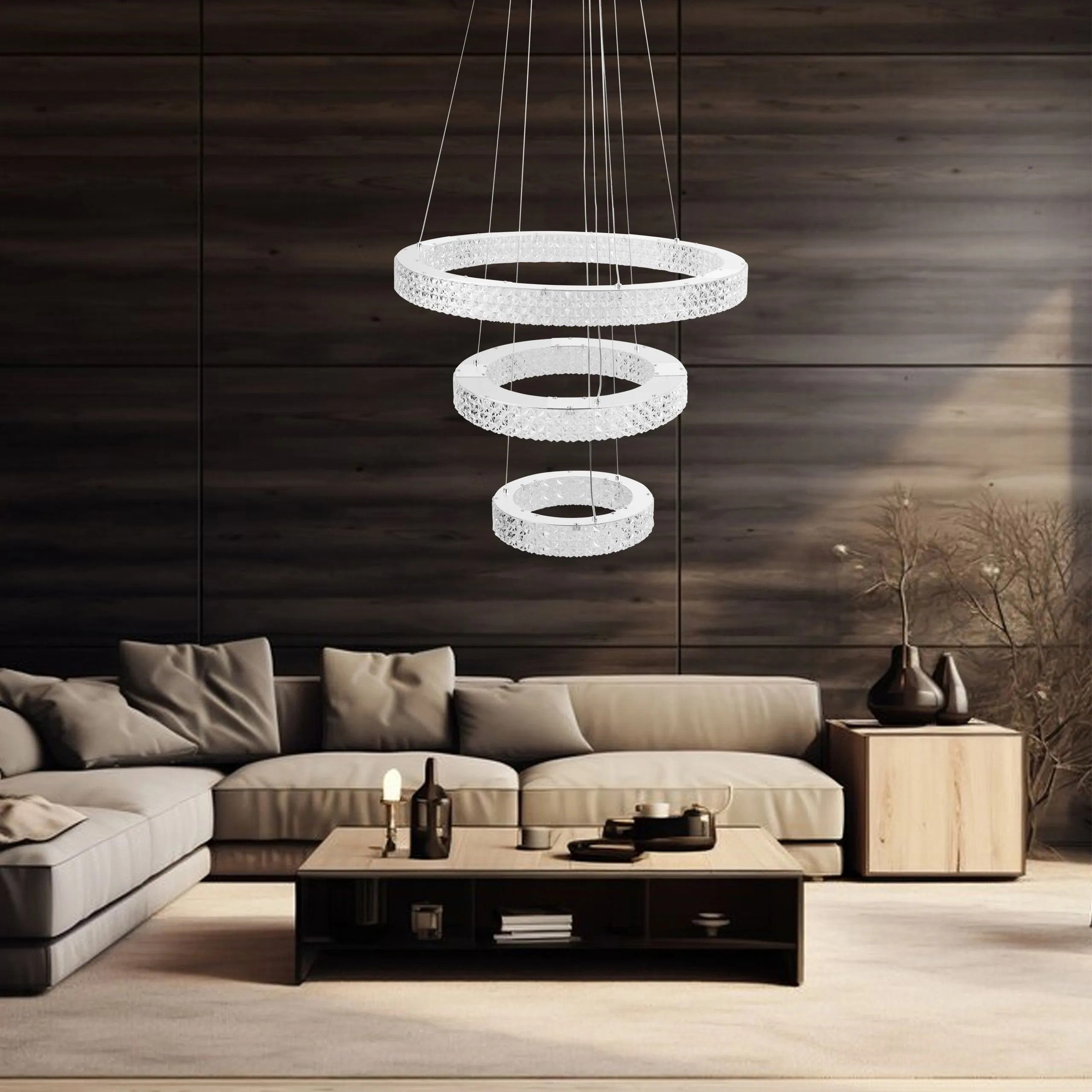 LAMPA WISZĄCA LED KRYSZTAŁOWA MS008-CP Chrom 9