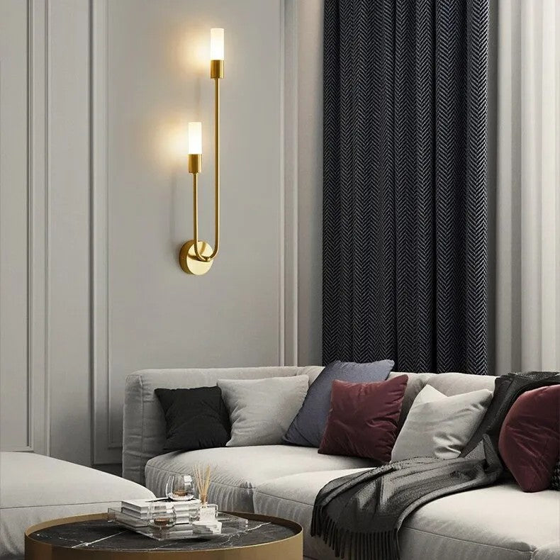 LAMPA ŚCIENNA KINKIET APP1148-2W Złota 9