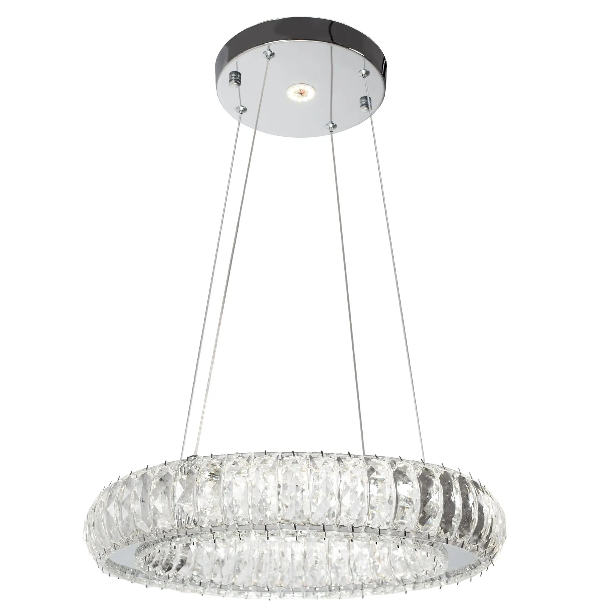 Kryształowa Lampa Sufitowa LED APP1040-CP + Pilot 9
