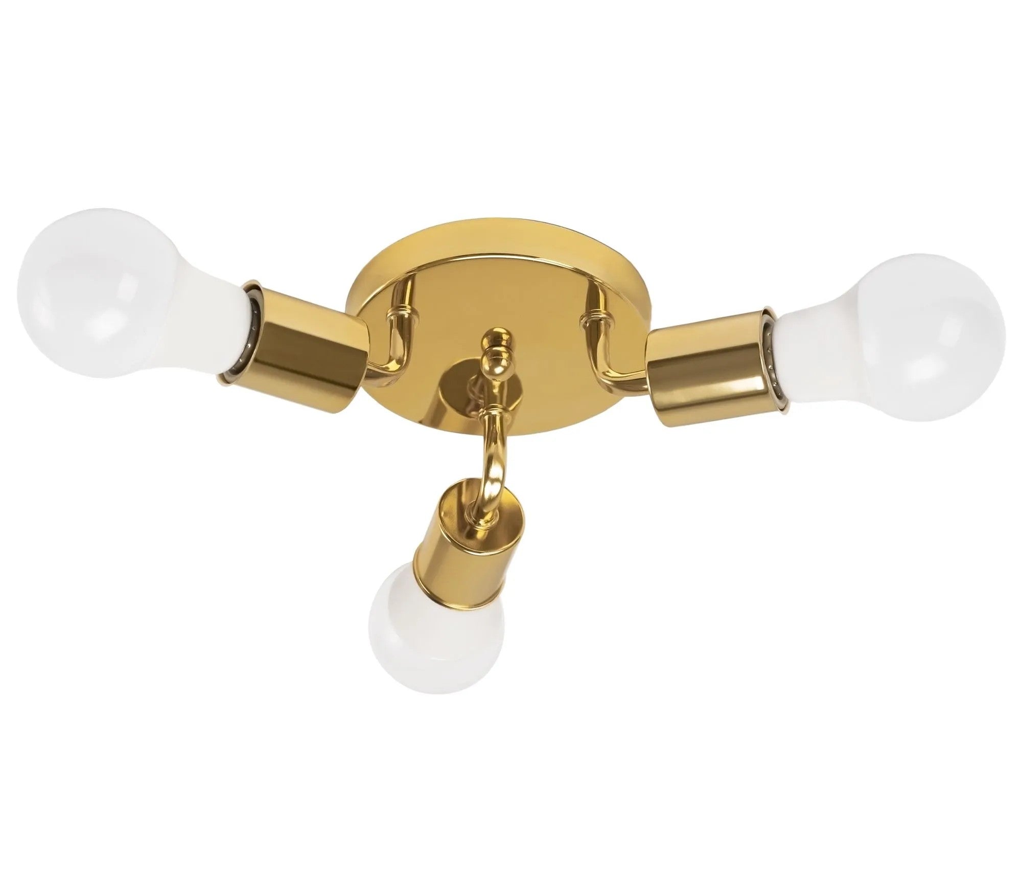 Lampa Sufitowa Potrójna Plafon Metalowa APP704-3C Złota 9