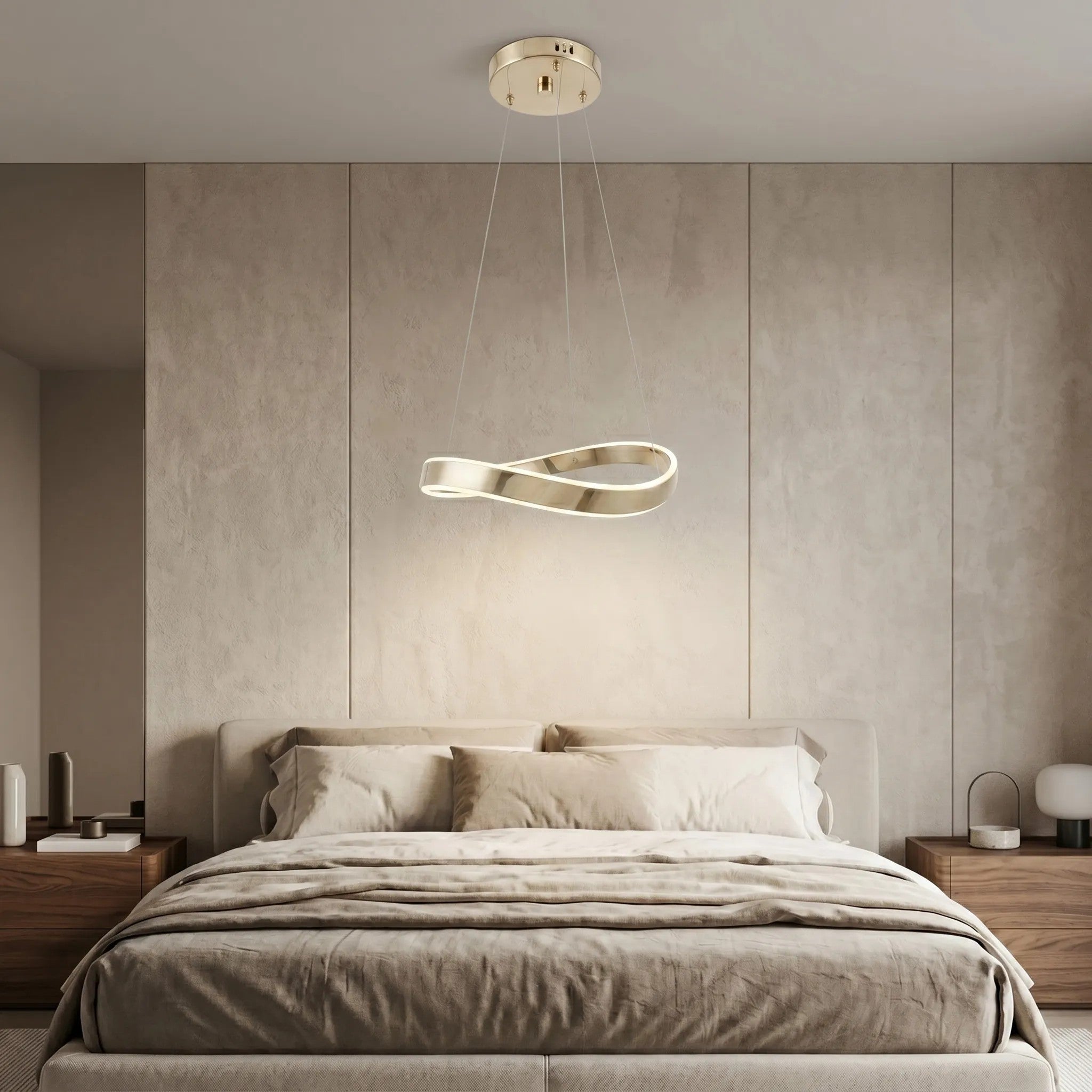 LAMPA SUFITOWA WISZĄCA SWE066-CP 60cm ZŁOTA 9