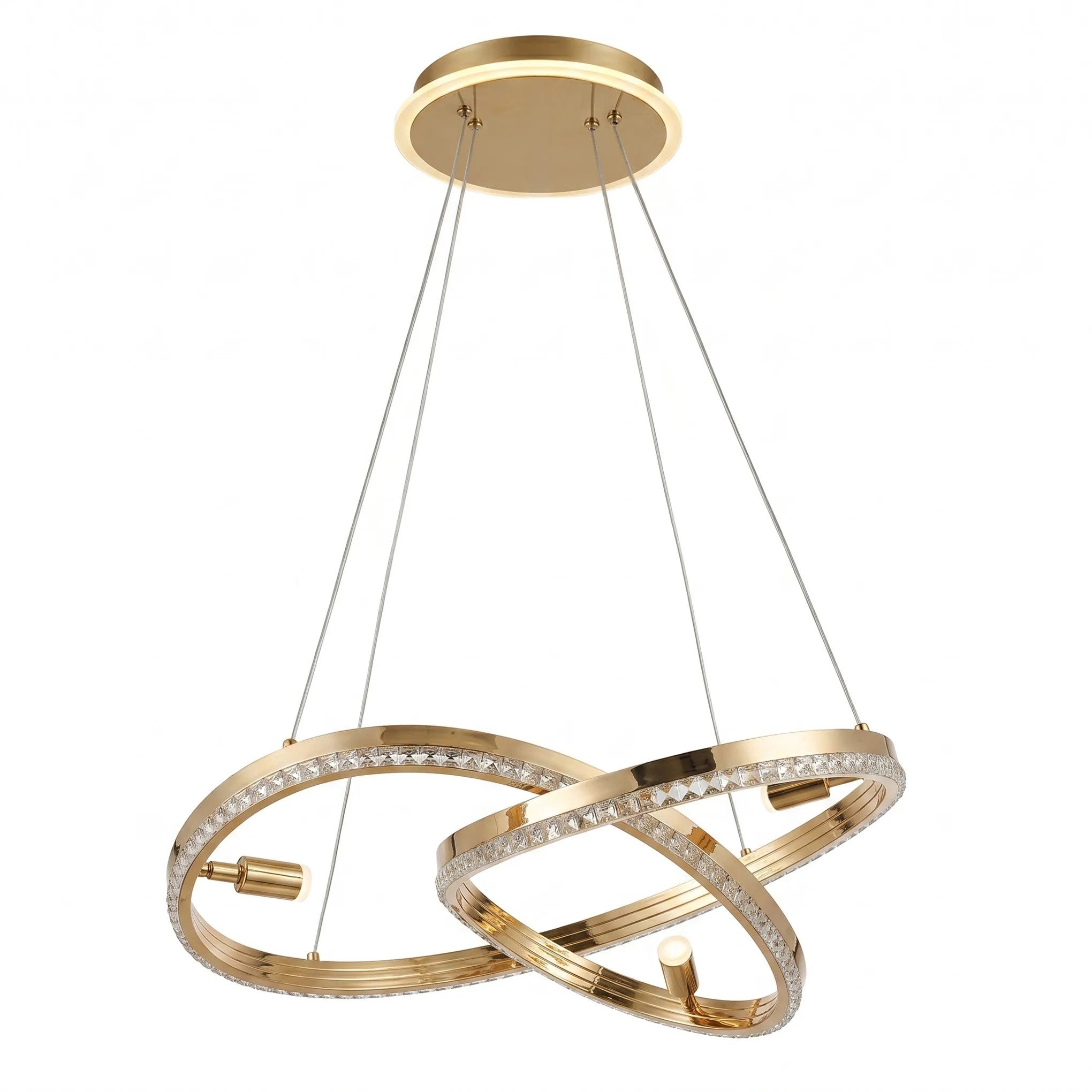 LAMPA SUFITOWA WISZĄCA LED G158-CP ZŁOTA 9