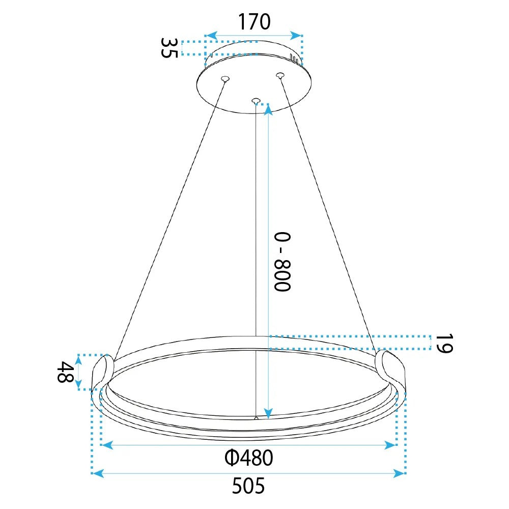 Lampa Sufitowa LED APP1927-CP Czarna 9