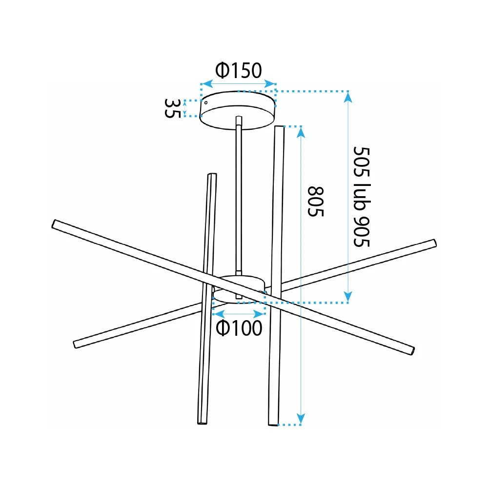 Lampa Sufitowa LED APP1929-CP Czarna 9