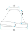 LAMPA SUFITOWA WISZĄCA SWE065-CP 40cm ZŁOTA SZCZOTKOWANA 9