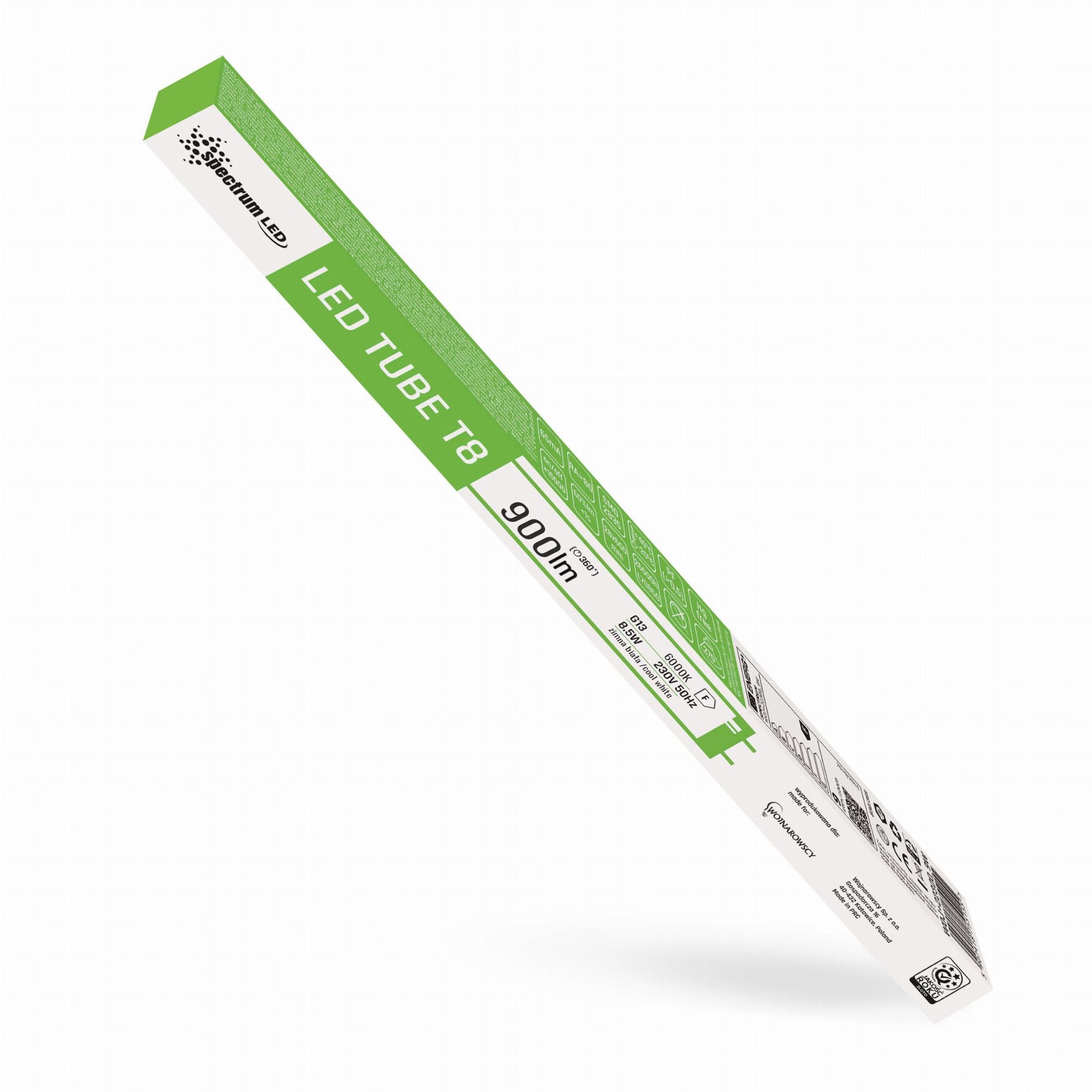 Tuba LED Biała Zimna 60 CM T8 230V 8,5W WOJ+22302