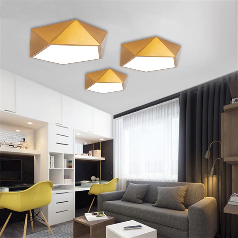 Lampa Plafon Diamond APP877-C 50 cm Złota