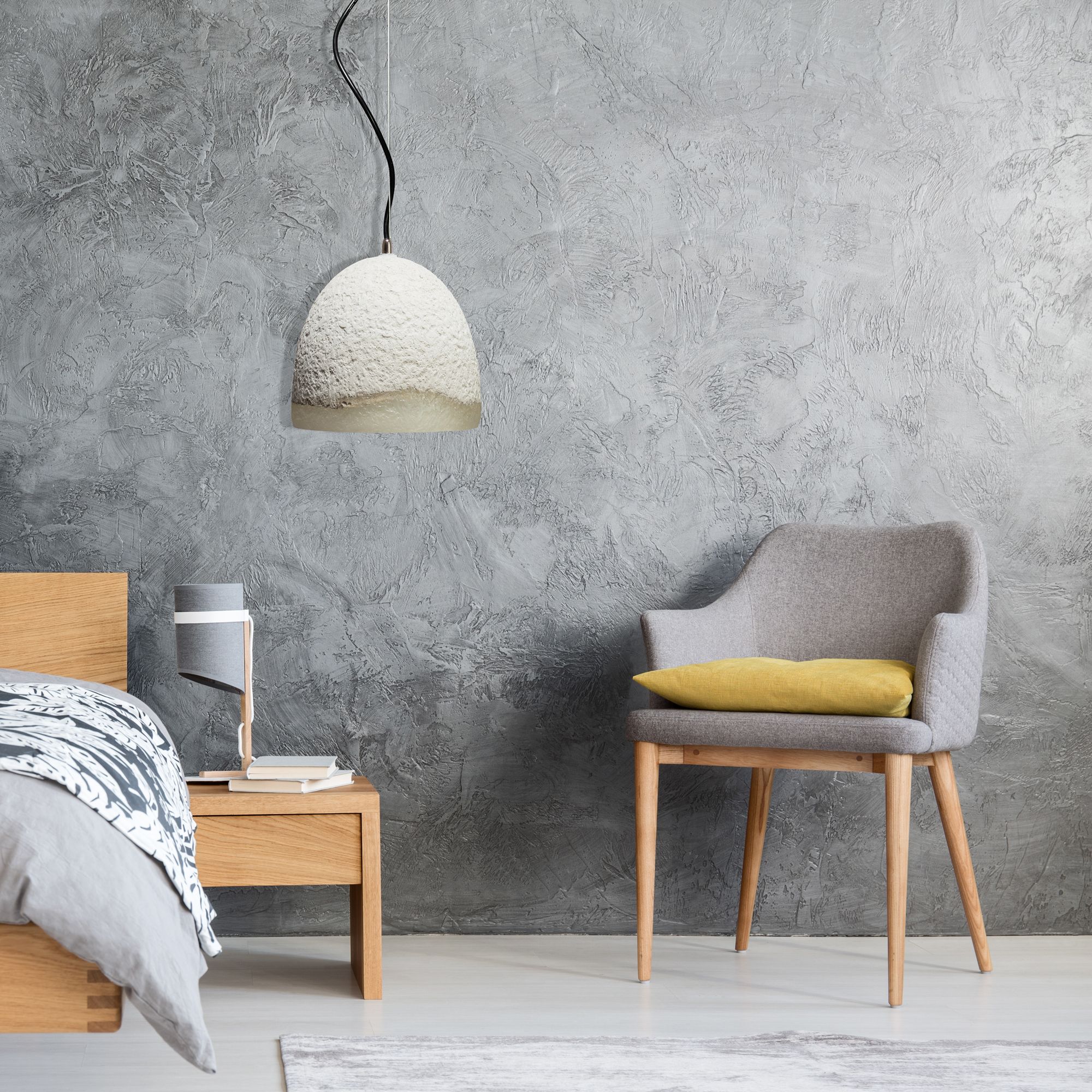 Lampa Sufitowa Wisząca Betonowa Loft Oryginalna APP492-1CP
