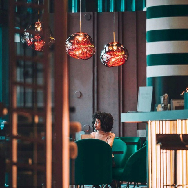 Lampa Sufitowa Wisząca Szklana APP331-1CP Złota