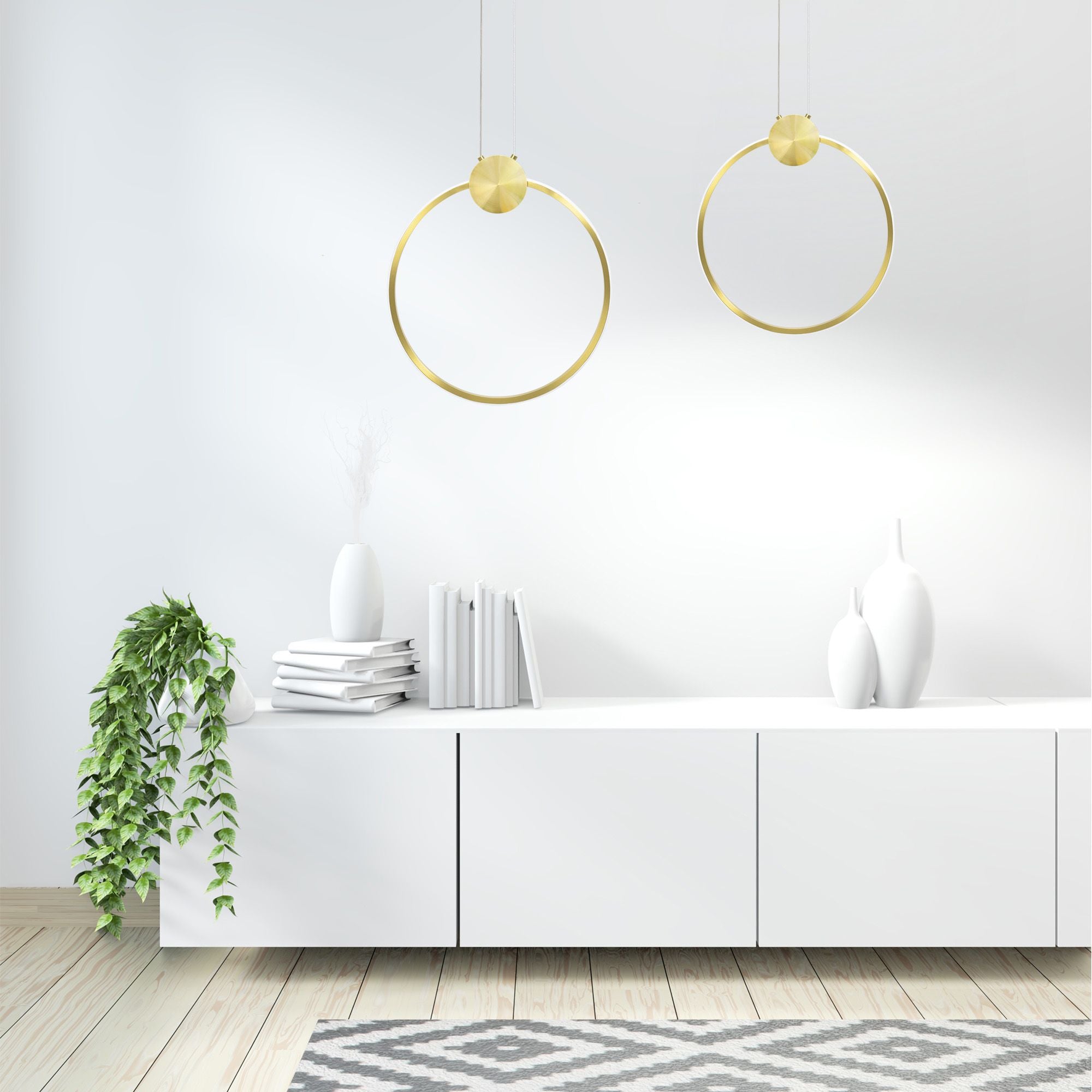 Lampa Sufitowa Wisząca Led App1393-cp Gold 30cm