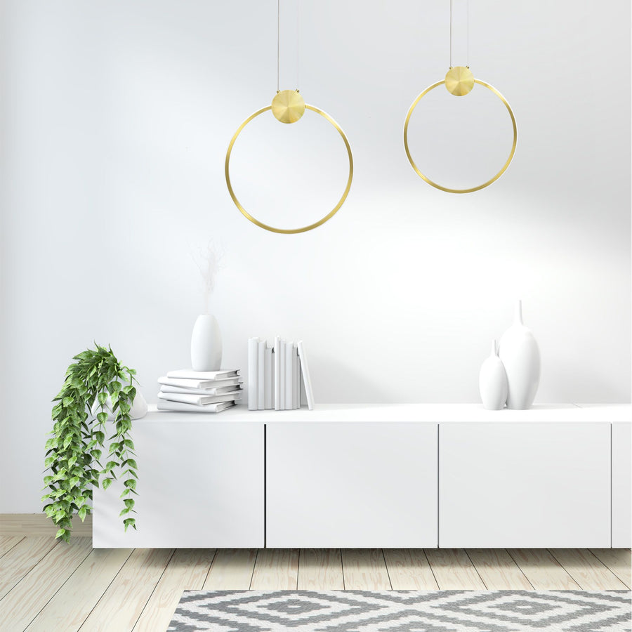 LAMPA SUFITOWA WISZĄCA LED APP1393-CP GOLD 30cm