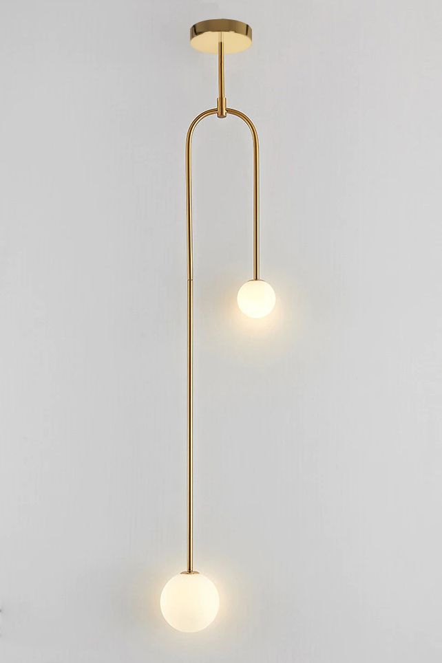 Lampa Sufitowa Wisząca Szklane Kule APP964-2CP Złota