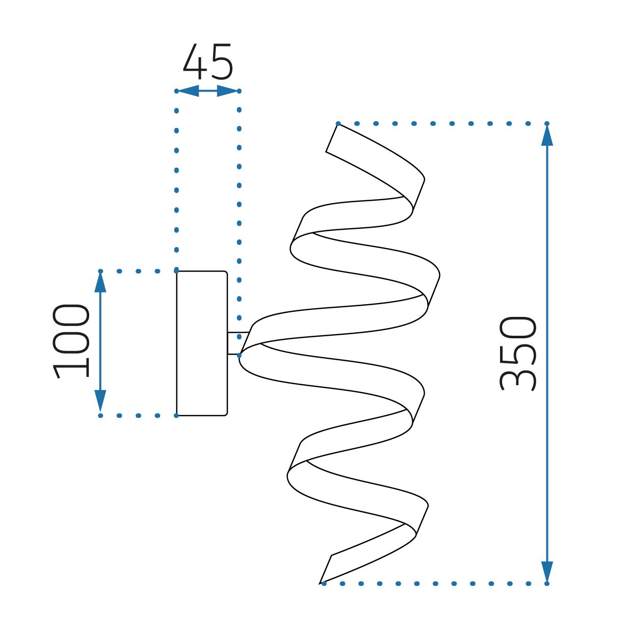 Lampa Ścienna Kinkiet Led Spring App826-w Czarny Mat