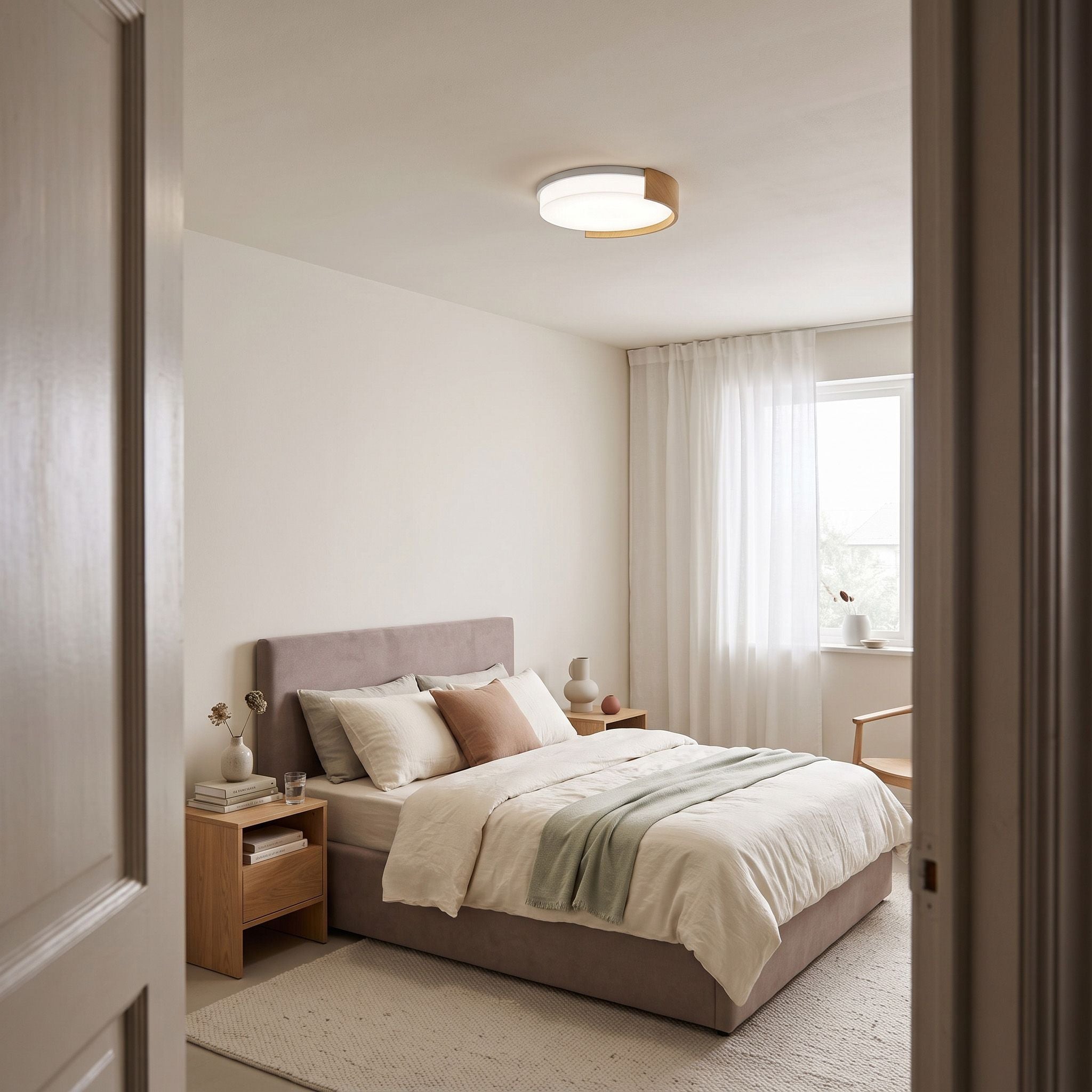 Lampa Sufitowa Plafon APP1931-C 40cm WOOD 8