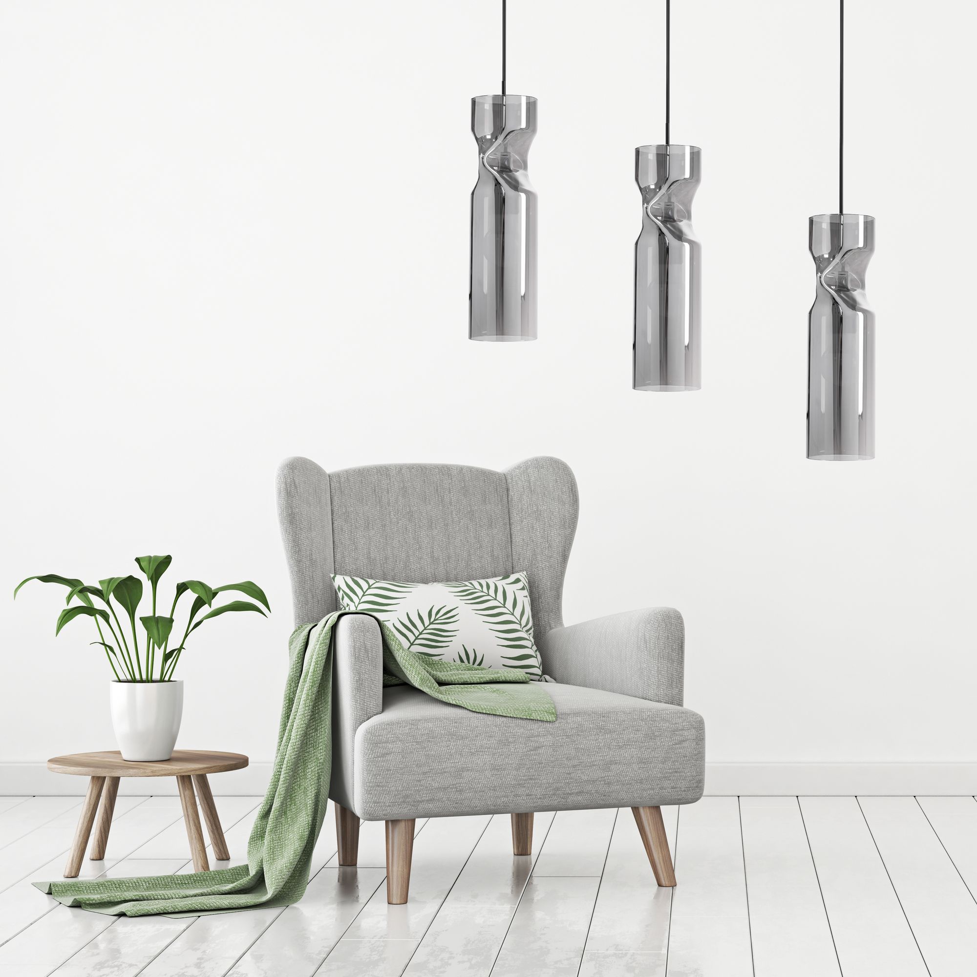 Lampa Sufitowa Wisząca Szklana APP900-1CP Dark
