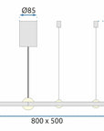 Lampa Ring led + pilot APP763-30-50 Czarna