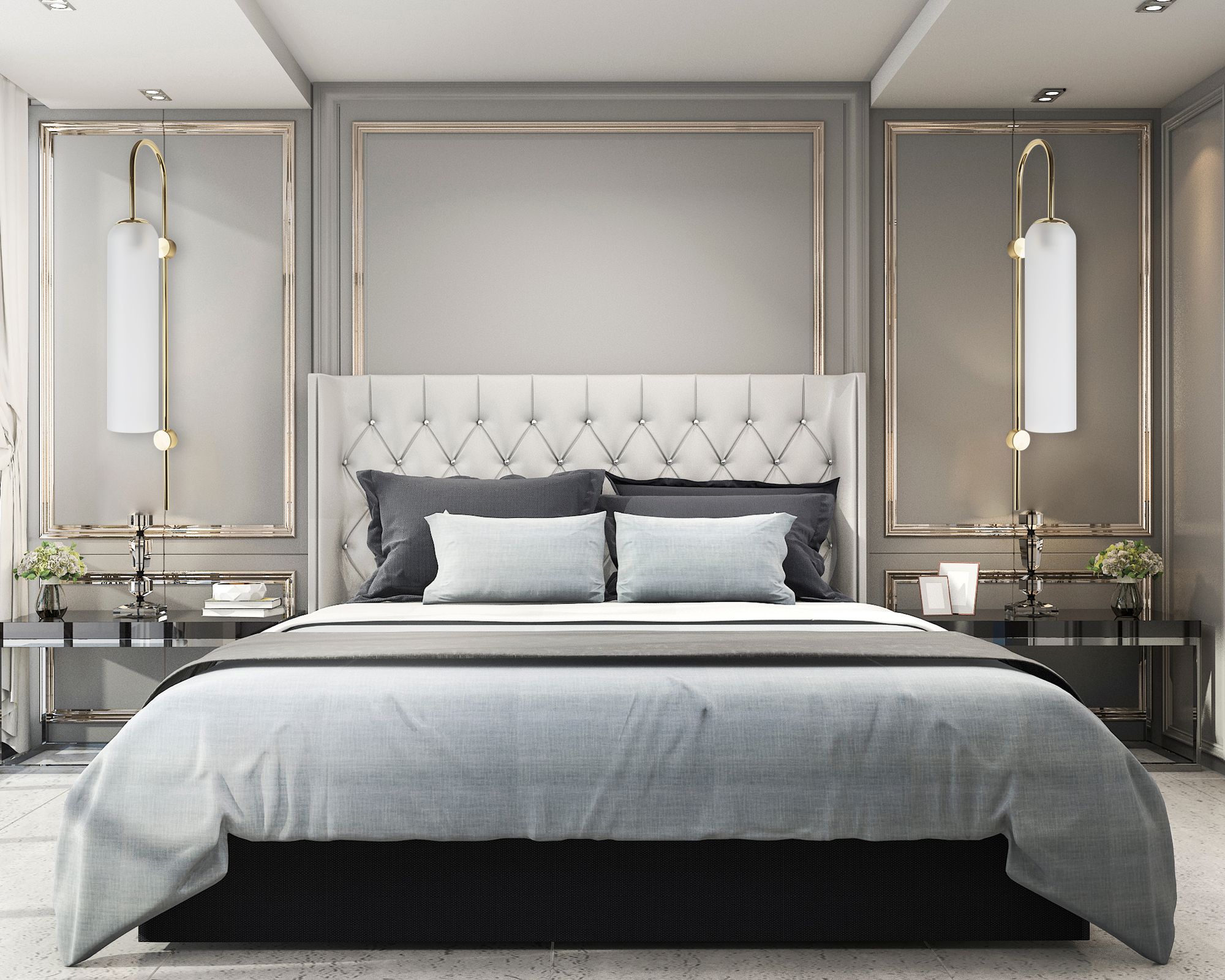 Lampa Ścienna Kinkiet Szklany APP664-1W Złota