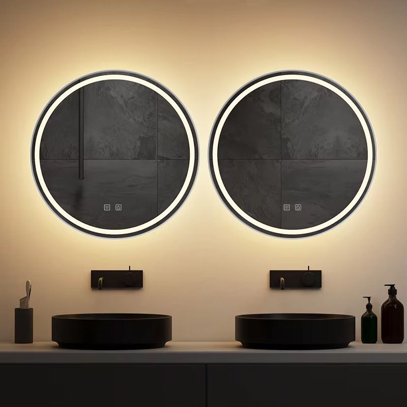 Lustro Ścienne Led 80cm Mmj Stal Szczotkowana 7