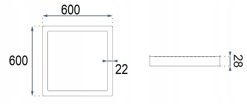 PANEL LED NATYNKOWY SW 42W BIAŁY