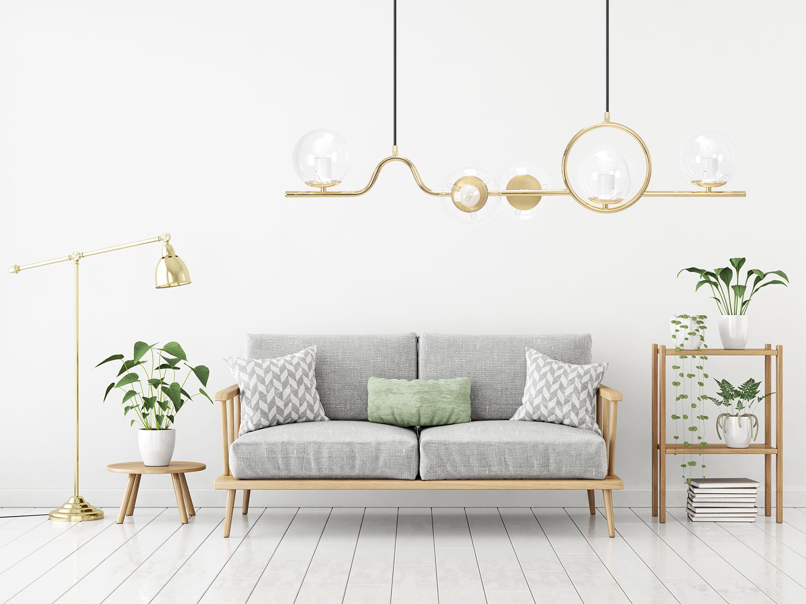 Lampa Wisząca APP1023-5CP Złota