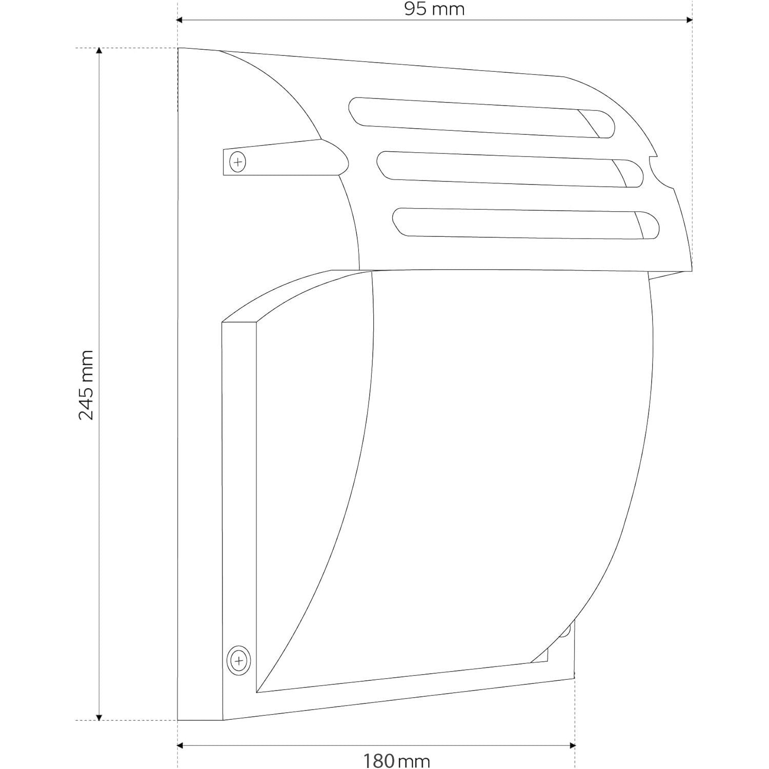 Lampa Elewacyjna Kinkiet Rsl013-1w Czarna 9